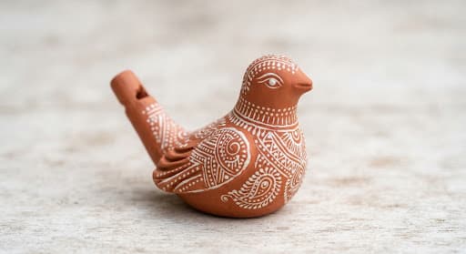 Bengal Folk Clay Bird Figurine